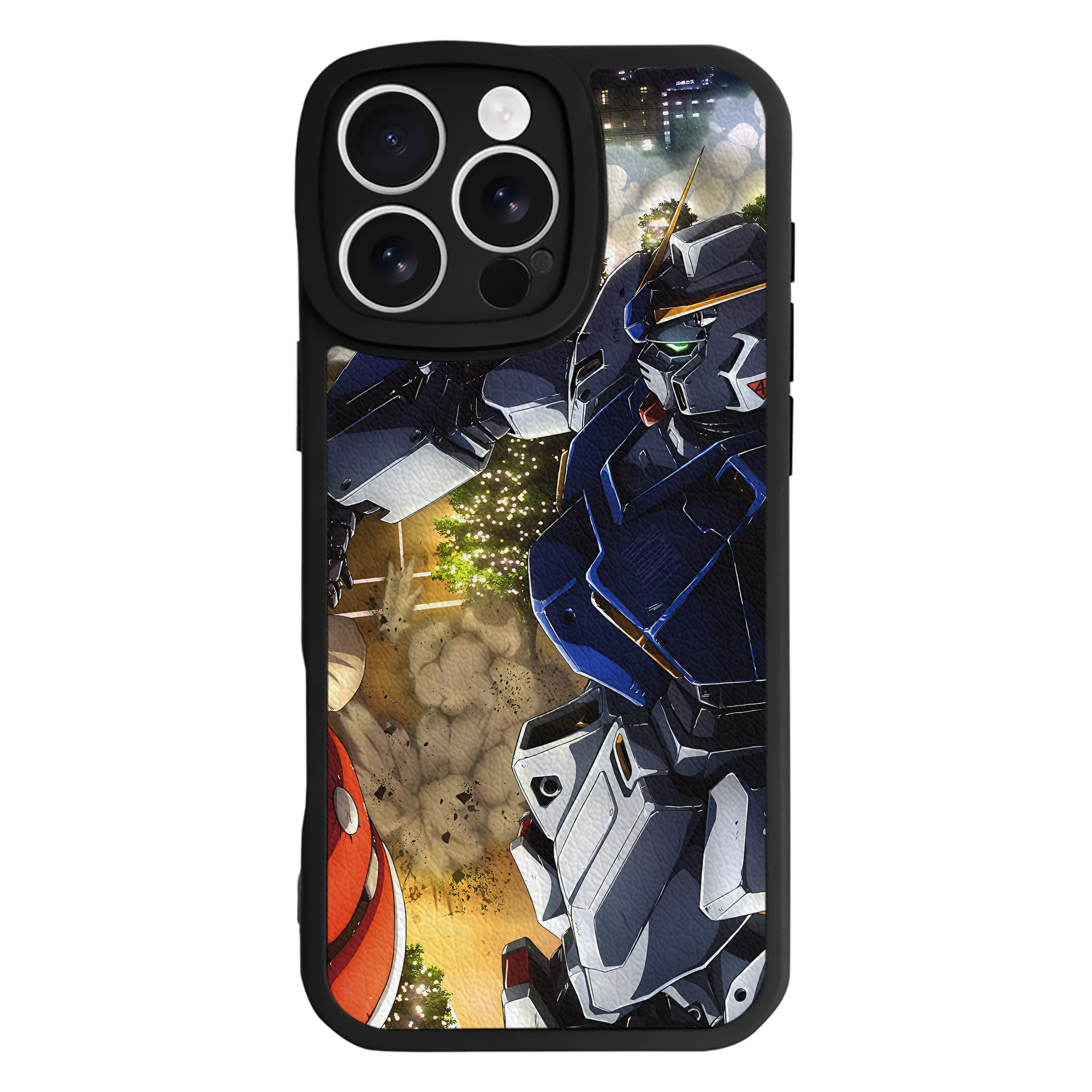 （画像用） 機動戦士ガンダム Mobile Suit Gundam 【iPhone 16シリーズ対応】シリコンスマホケース（レザー調） 材質：シリコン